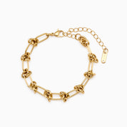 KNOT LINK BRACELET best gold plated tarnish and water resistant piece by Irish Jewellery brand - Lynott Jewellery