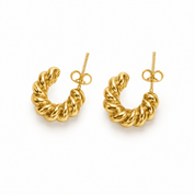 ZOE BUBBLE HOOPS best gold plated tarnish and water resistant piece by Irish Jewellery brand - Lynott Jewellery