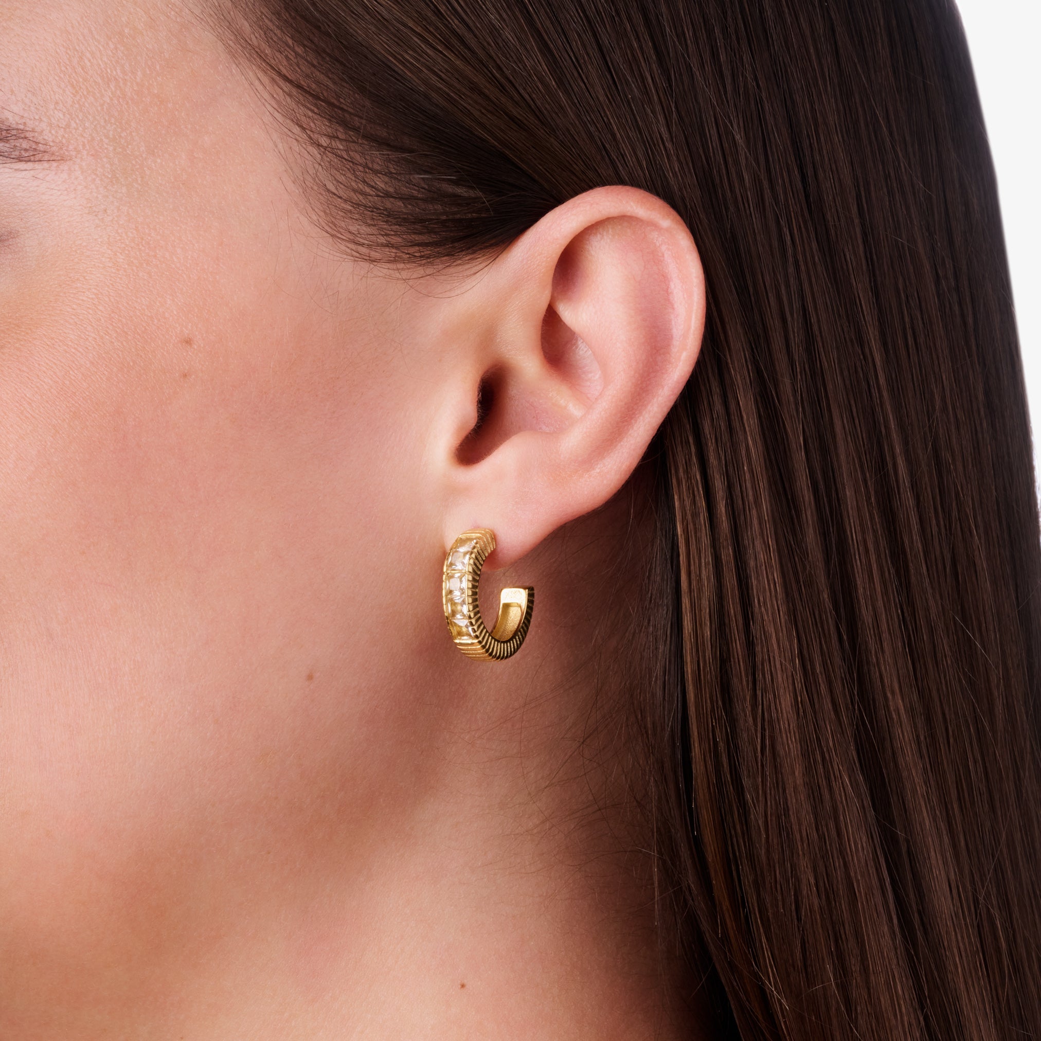 EVERMORE HOOP best gold plated tarnish and water resistant piece by Irish Jewellery brand - Lynott Jewellery