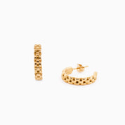 LINK STRAP HOOPS best gold plated tarnish and water resistant piece by Irish Jewellery brand - Lynott Jewellery