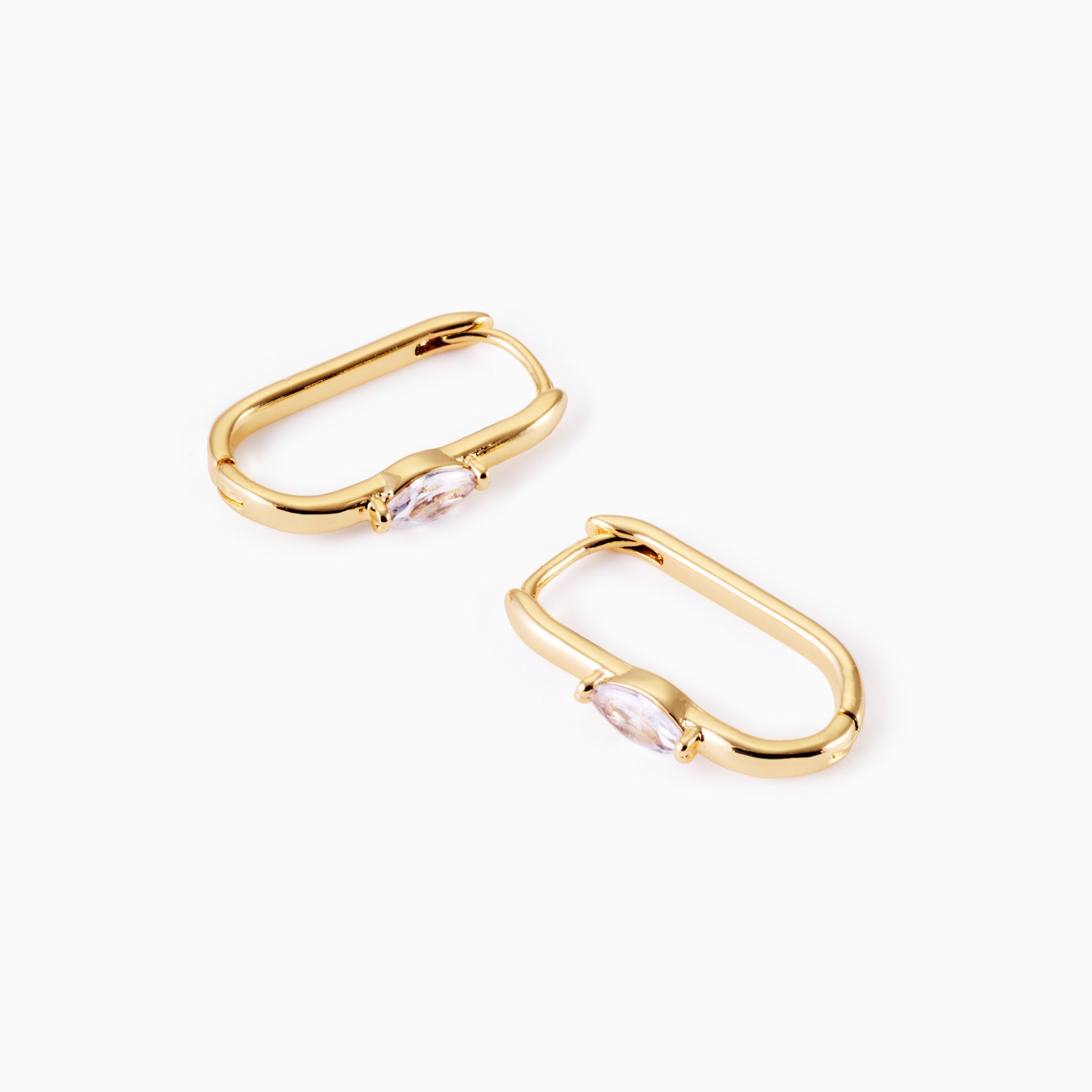 SQUARE GLOW HOOP best gold plated tarnish and water resistant piece by Irish Jewellery brand - Lynott Jewellery