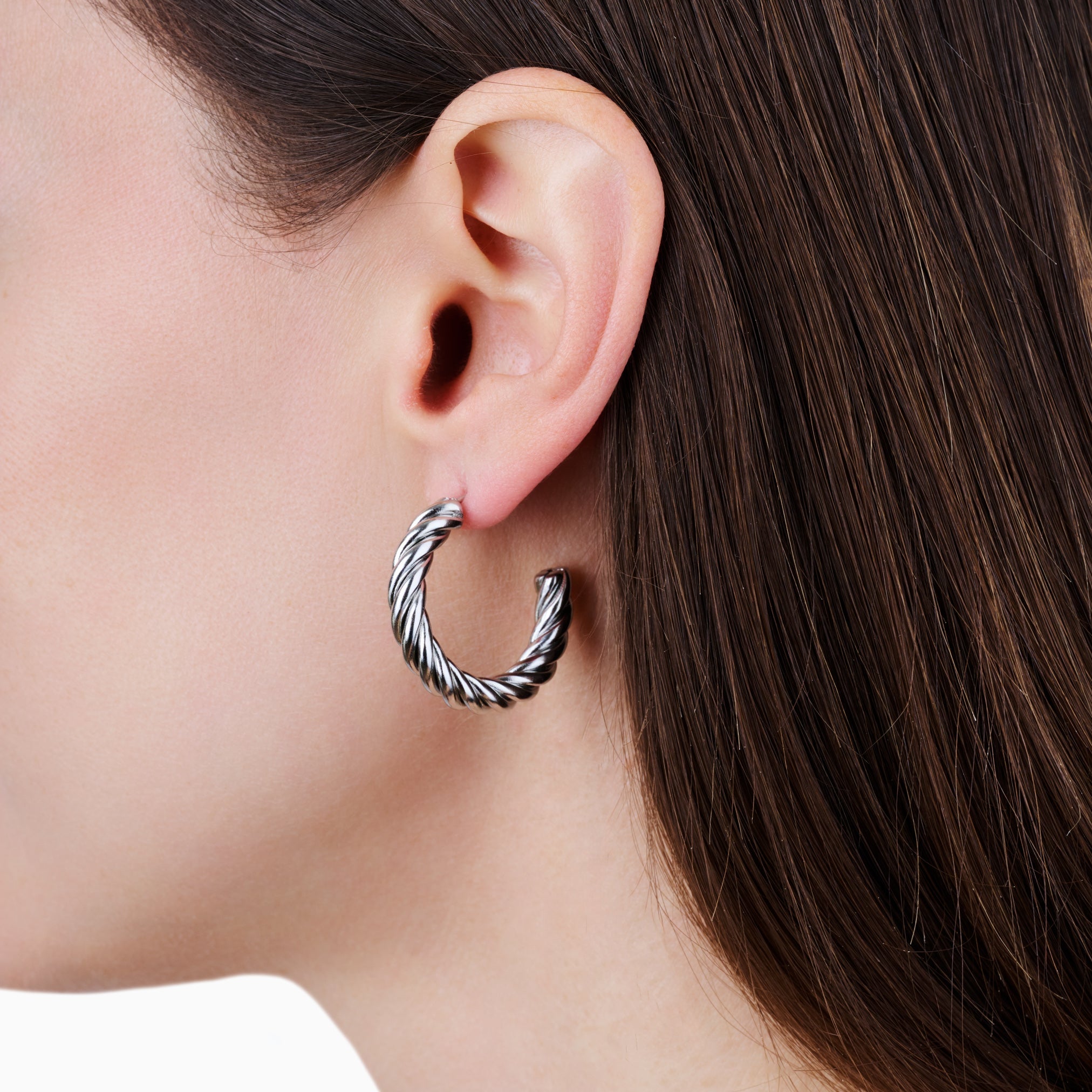 VIVID TWISTED HOOPS best gold plated tarnish and water resistant piece by Irish Jewellery brand - Lynott Jewellery