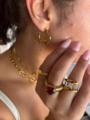 DOLCE ADJUSTABLE RING best gold plated tarnish and water resistant piece by Irish Jewellery brand - Lynott Jewellery