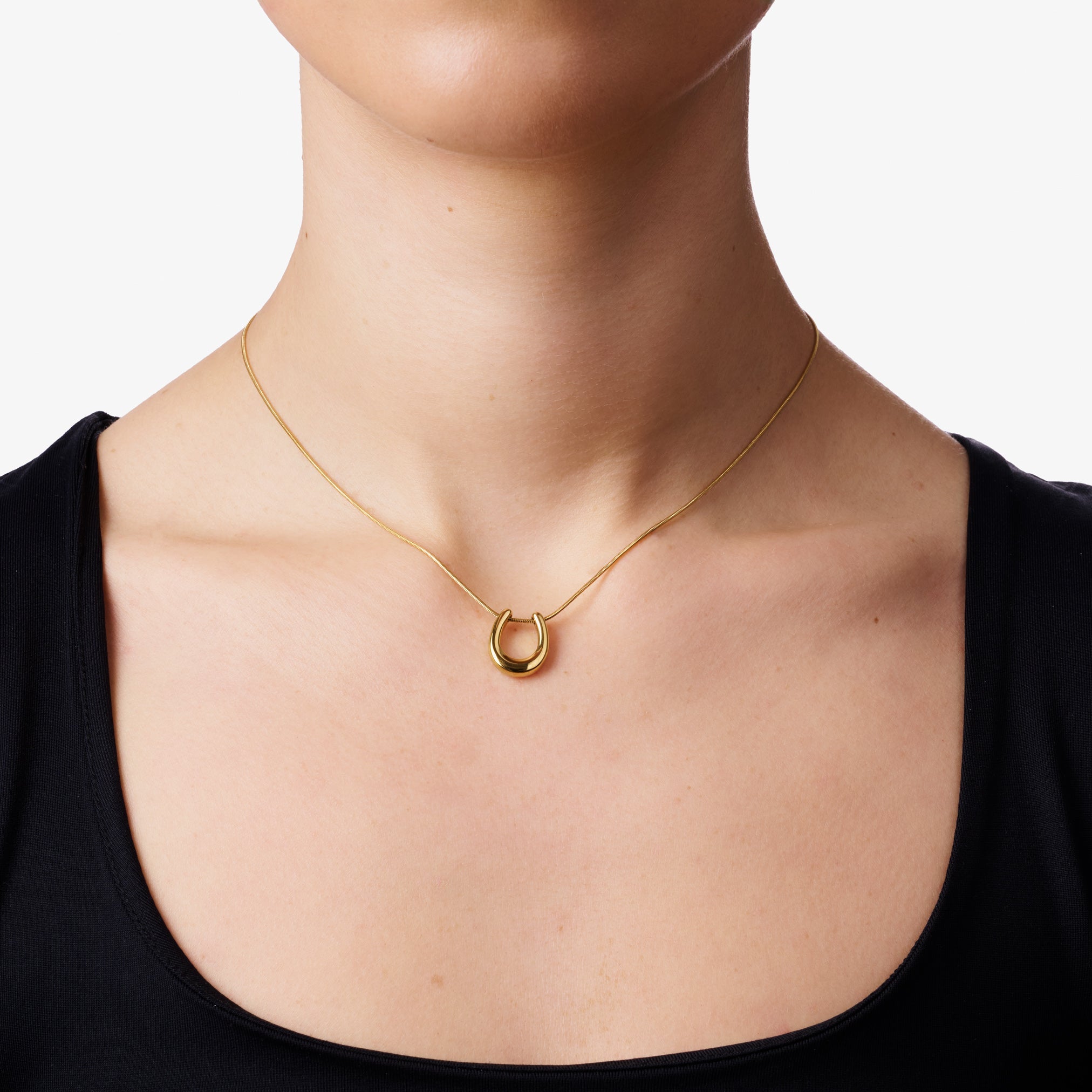 HORSESHOE NECKLACE best gold plated tarnish and water resistant piece by Irish Jewellery brand - Lynott Jewellery