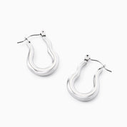 RIPPLE HOOP EARRINGS best gold plated tarnish and water resistant piece by Irish Jewellery brand - Lynott Jewellery