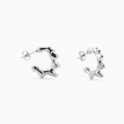 MOLTEN FLARE HOOP best gold plated tarnish and water resistant piece by Irish Jewellery brand - Lynott Jewellery