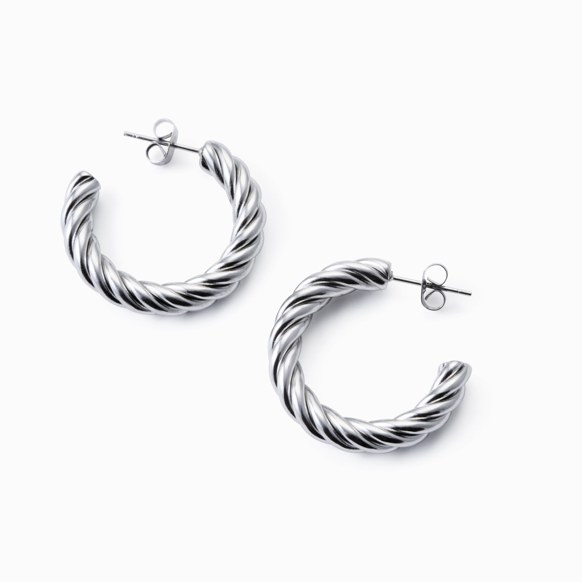 TWISTED HOOPS best gold plated tarnish and water resistant piece by Irish Jewellery brand - Lynott Jewellery