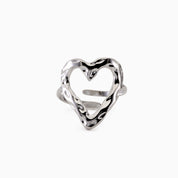 TEXTURED HEART ADJUSTABLE RING best gold plated tarnish and water resistant piece by Irish Jewellery brand - Lynott Jewellery