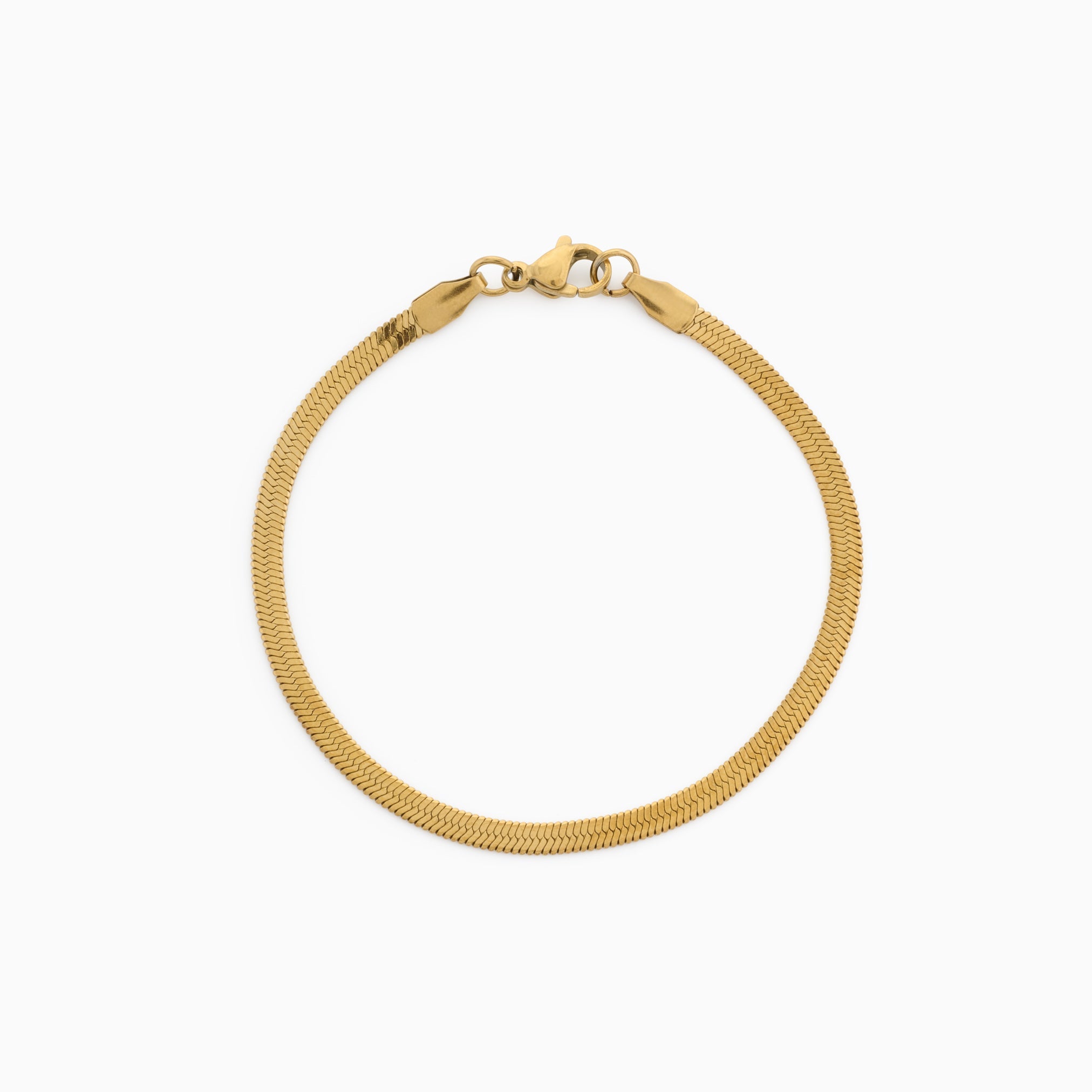 HERRINGBONE BRACELET best gold plated tarnish and water resistant piece by Irish Jewellery brand - Lynott Jewellery