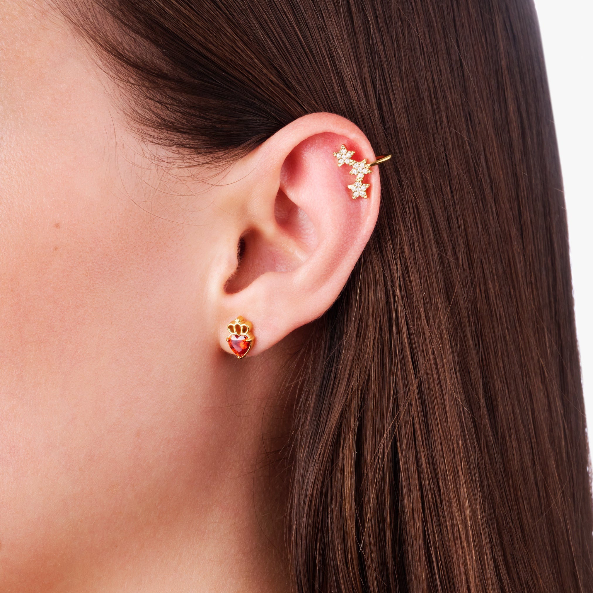STAR EAR CUFF best gold plated tarnish and water resistant piece by Irish Jewellery brand - Lynott Jewellery