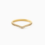 CRYSTAL WISHBONE RING best gold plated tarnish and water resistant piece by Irish Jewellery brand - Lynott Jewellery