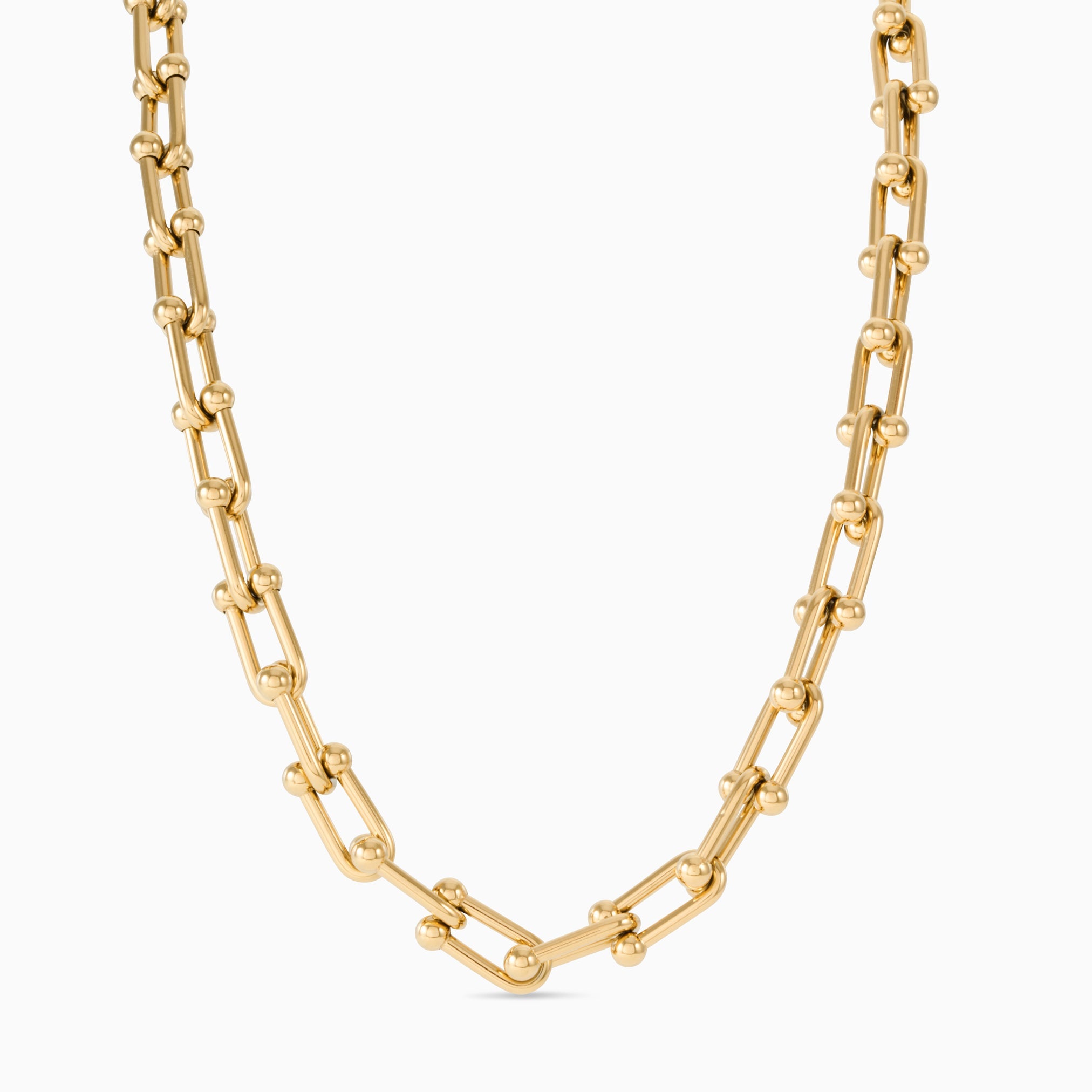 STATEMENT LINK CHAIN NECKLACE best gold plated tarnish and water resistant piece by Irish Jewellery brand - Lynott Jewellery