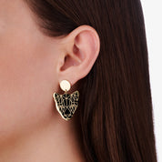 WILD CHARM EARRINGS best gold plated tarnish and water resistant piece by Irish Jewellery brand - Lynott Jewellery