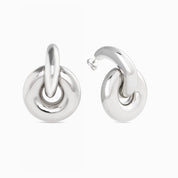 KNOTTED POWER HOOP best gold plated tarnish and water resistant piece by Irish Jewellery brand - Lynott Jewellery