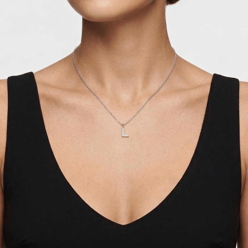 SPARKLE INITIAL NECKLACE best gold plated tarnish and water resistant piece by Irish Jewellery brand - Lynott Jewellery