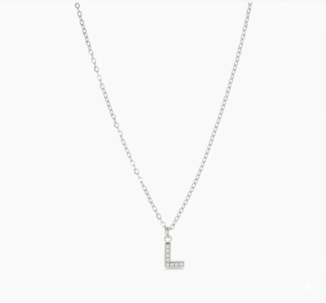 SPARKLE INITIAL NECKLACE best gold plated tarnish and water resistant piece by Irish Jewellery brand - Lynott Jewellery