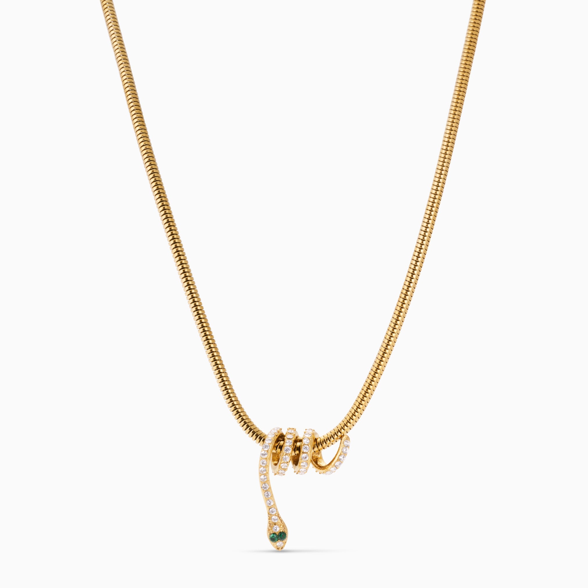 LAUREN X LYNOTT NATHAIR NÍMHE SNAKE NECKLACE best gold plated tarnish and water resistant piece by Irish Jewellery brand - Lynott Jewellery