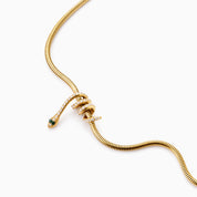LAUREN X LYNOTT NATHAIR NÍMHE SNAKE NECKLACE best gold plated tarnish and water resistant piece by Irish Jewellery brand - Lynott Jewellery
