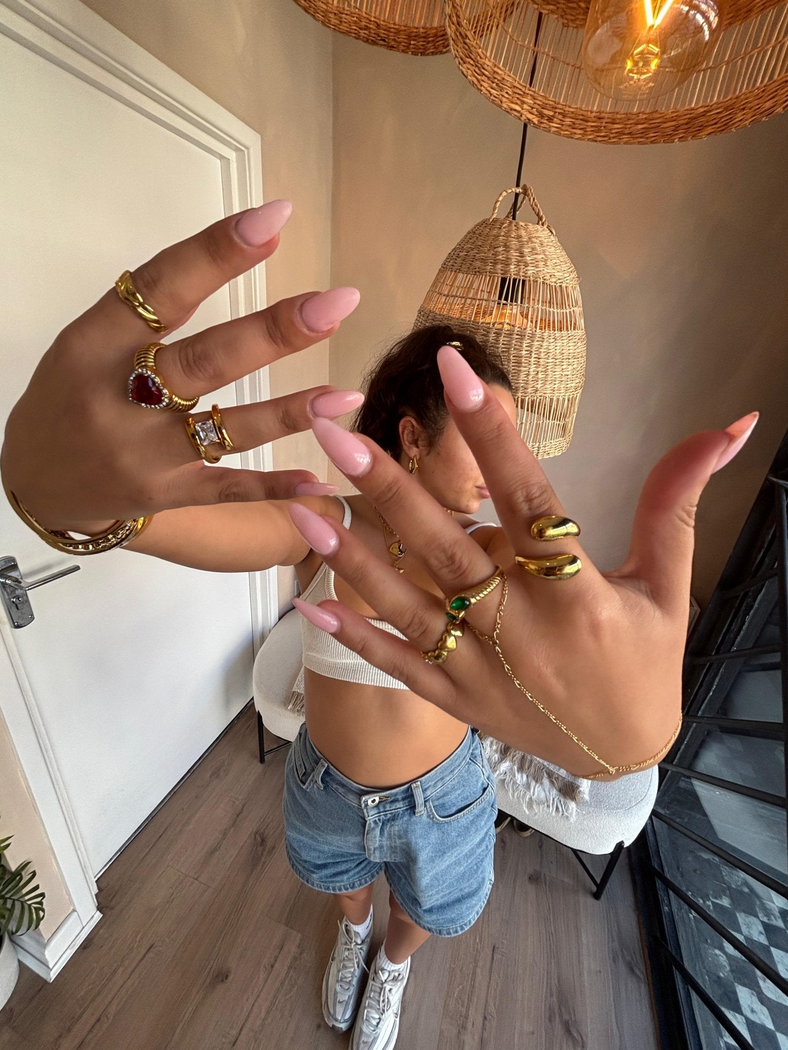 ATHENA GLAM ADJUSTABLE RING best gold plated tarnish and water resistant piece by Irish Jewellery brand - Lynott Jewellery