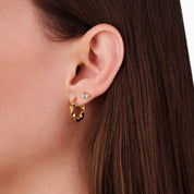 ECLIPSE FLAT BACK INDIVIDUAL STUD best gold plated tarnish and water resistant piece by Irish Jewellery brand - Lynott Jewellery