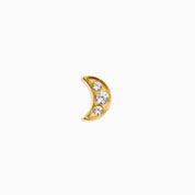 LUNAR GLOW FLAT BACK INDIVIDUAL STUD best gold plated tarnish and water resistant piece by Irish Jewellery brand - Lynott Jewellery