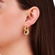 LUNAR GLOW FLAT BACK INDIVIDUAL STUD best gold plated tarnish and water resistant piece by Irish Jewellery brand - Lynott Jewellery