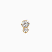 GLOW FLAT BACK INDIVIDUAL STUD best gold plated tarnish and water resistant piece by Irish Jewellery brand - Lynott Jewellery
