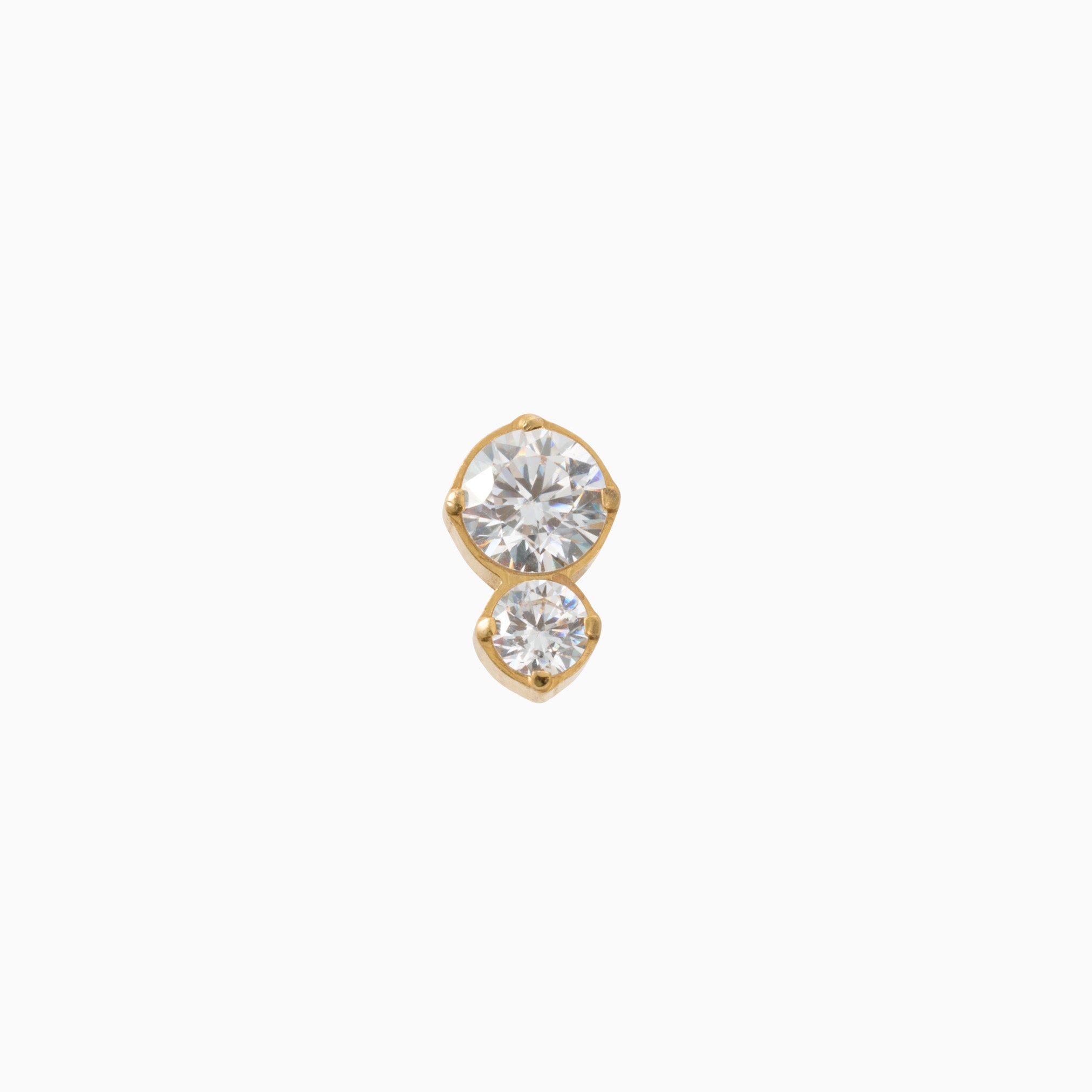 GLOW FLAT BACK INDIVIDUAL STUD best gold plated tarnish and water resistant piece by Irish Jewellery brand - Lynott Jewellery