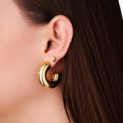 PAW GLOW FLAT BACK INDIVIDUAL STUD best gold plated tarnish and water resistant piece by Irish Jewellery brand - Lynott Jewellery