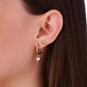 SWEET SWRIL FLAT BACK INDIVIDUAL STUD best gold plated tarnish and water resistant piece by Irish Jewellery brand - Lynott Jewellery