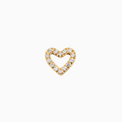 ETERNAL HEART FLAT BACK INDIVIDUAL STUD best gold plated tarnish and water resistant piece by Irish Jewellery brand - Lynott Jewellery