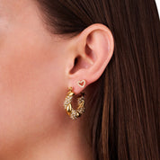 ETERNAL HEART FLAT BACK INDIVIDUAL STUD best gold plated tarnish and water resistant piece by Irish Jewellery brand - Lynott Jewellery