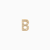 B FOR BAE FLAT BACK INDIVIDUAL STUD best gold plated tarnish and water resistant piece by Irish Jewellery brand - Lynott Jewellery