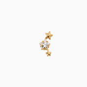 SHOOTING STAR FLAT BACK INDIVIDUAL STUD best gold plated tarnish and water resistant piece by Irish Jewellery brand - Lynott Jewellery