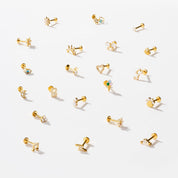 SHOOTING STAR FLAT BACK INDIVIDUAL STUD best gold plated tarnish and water resistant piece by Irish Jewellery brand - Lynott Jewellery