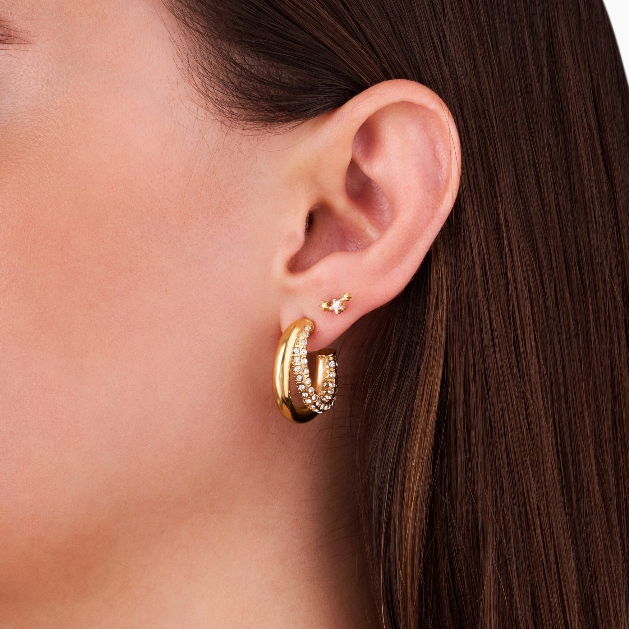 SHOOTING STAR FLAT BACK INDIVIDUAL STUD best gold plated tarnish and water resistant piece by Irish Jewellery brand - Lynott Jewellery