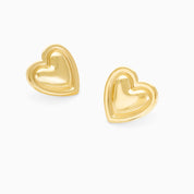 VINTAGE HEART CHUNKY EARRING