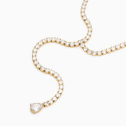 VIBES DROP DOWN TENNIS NECKLACE