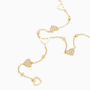 DROP DOWN GLIMMER HEARTS NECKLACE