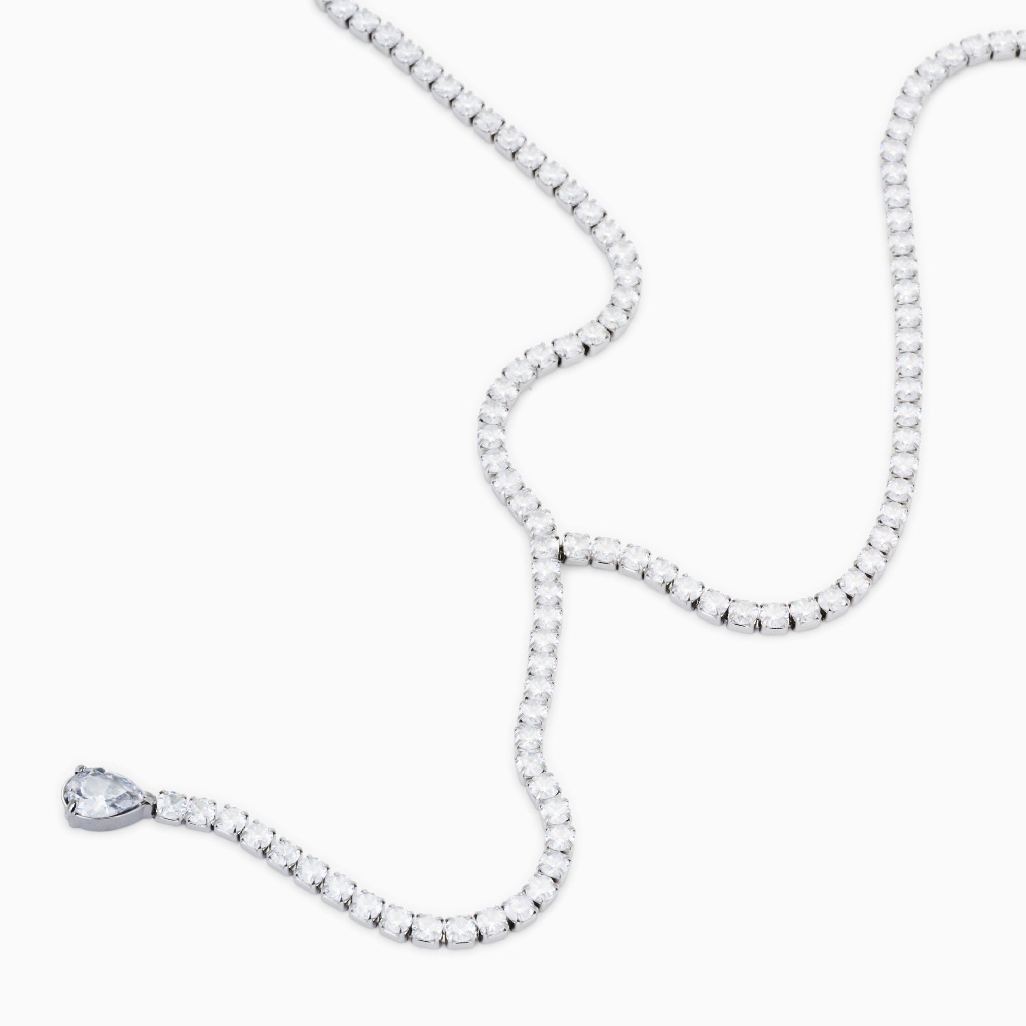 VIBES DROP DOWN TENNIS NECKLACE