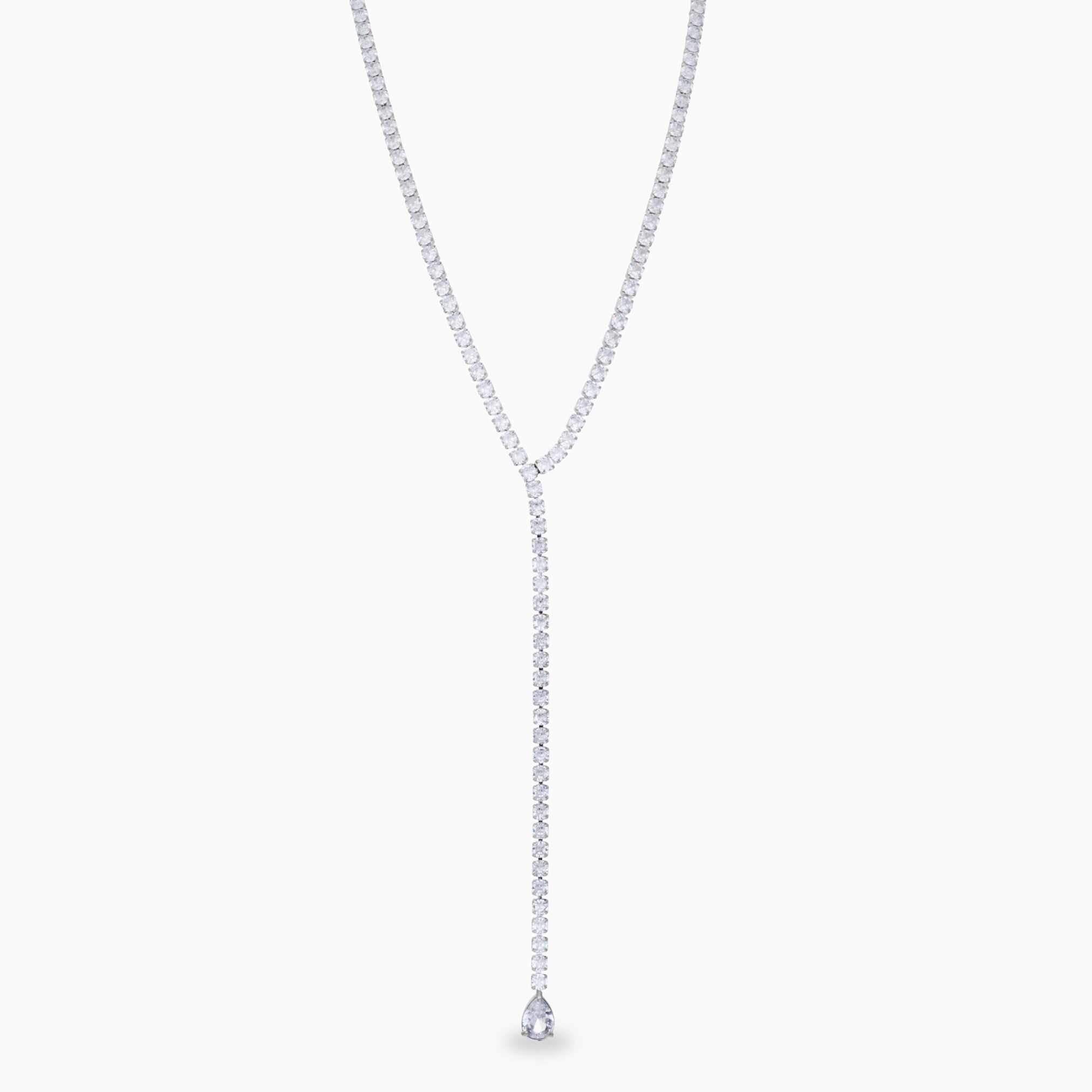 VIBES DROP DOWN TENNIS NECKLACE