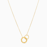 SHIMMERING INTERLINKING CIRCLE NECKLACE