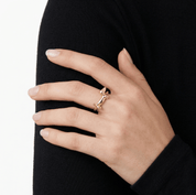 THE SLINKY ADJUSTABLE RING best gold plated tarnish and water resistant piece by Irish Jewellery brand - Lynott Jewellery