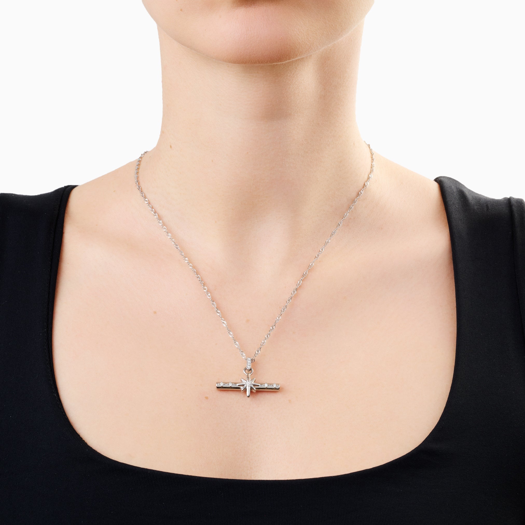 BEYOND THE STARS T BAR NECKLACE best gold plated tarnish and water resistant piece by Irish Jewellery brand - Lynott Jewellery