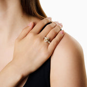 LOVERS KNOT RING best gold plated tarnish and water resistant piece by Irish Jewellery brand - Lynott Jewellery