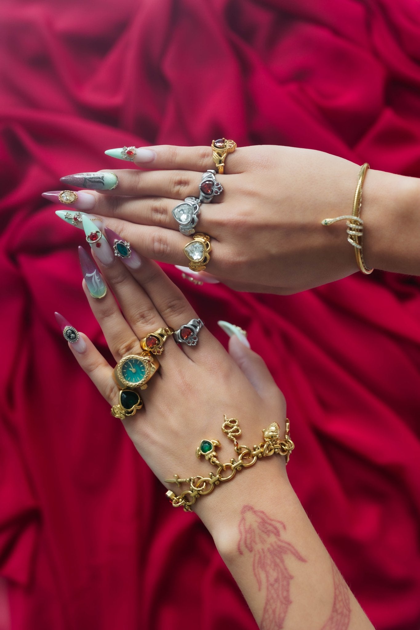 MARY CLADDAGH CRYSTAL RING best gold plated tarnish and water resistant piece by Irish Jewellery brand - Lynott Jewellery