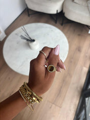 PURE SPARKLE RING best gold plated tarnish and water resistant piece by Irish Jewellery brand - Lynott Jewellery