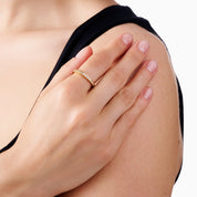 PURE SPARKLE RING best gold plated tarnish and water resistant piece by Irish Jewellery brand - Lynott Jewellery