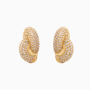LOVERS KNOT LARGE STUD EARRING best gold plated tarnish and water resistant piece by Irish Jewellery brand - Lynott Jewellery