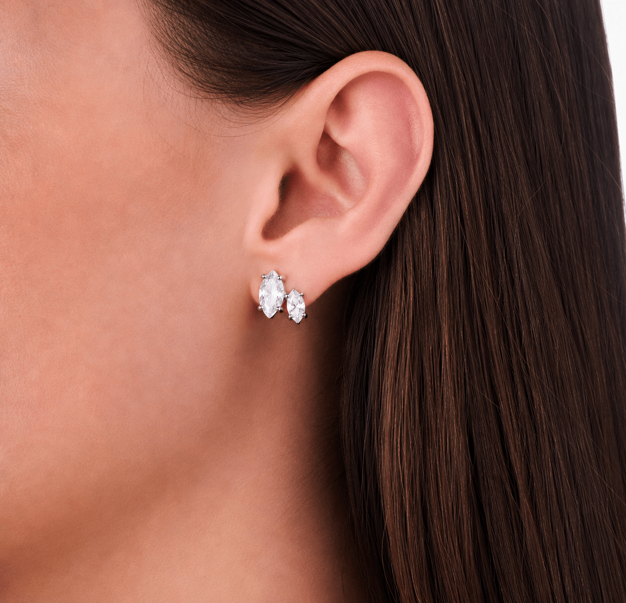 RACHEL GORRY - HANNAH MARQUISE STUDS best gold plated tarnish and water resistant piece by Irish Jewellery brand - Lynott Jewellery
